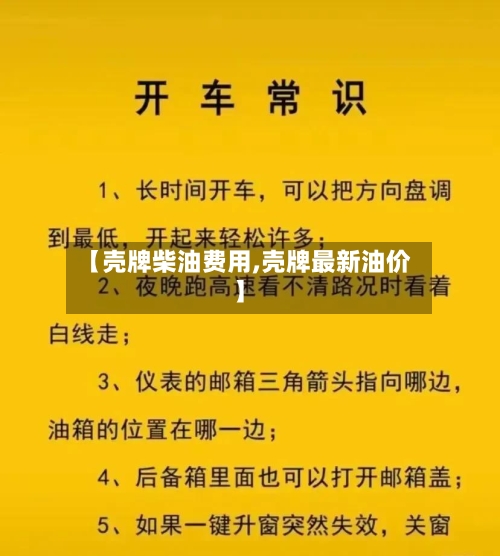 【壳牌柴油费用,壳牌最新油价】